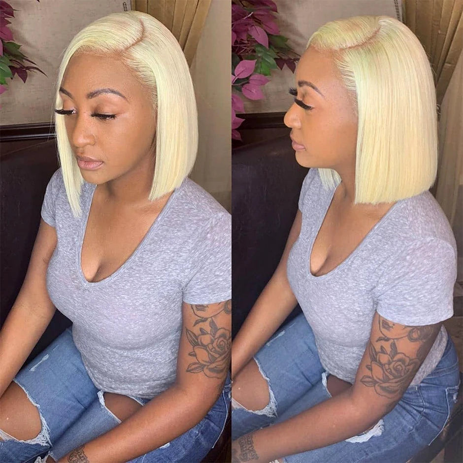 Blonde Bob Closure Wig