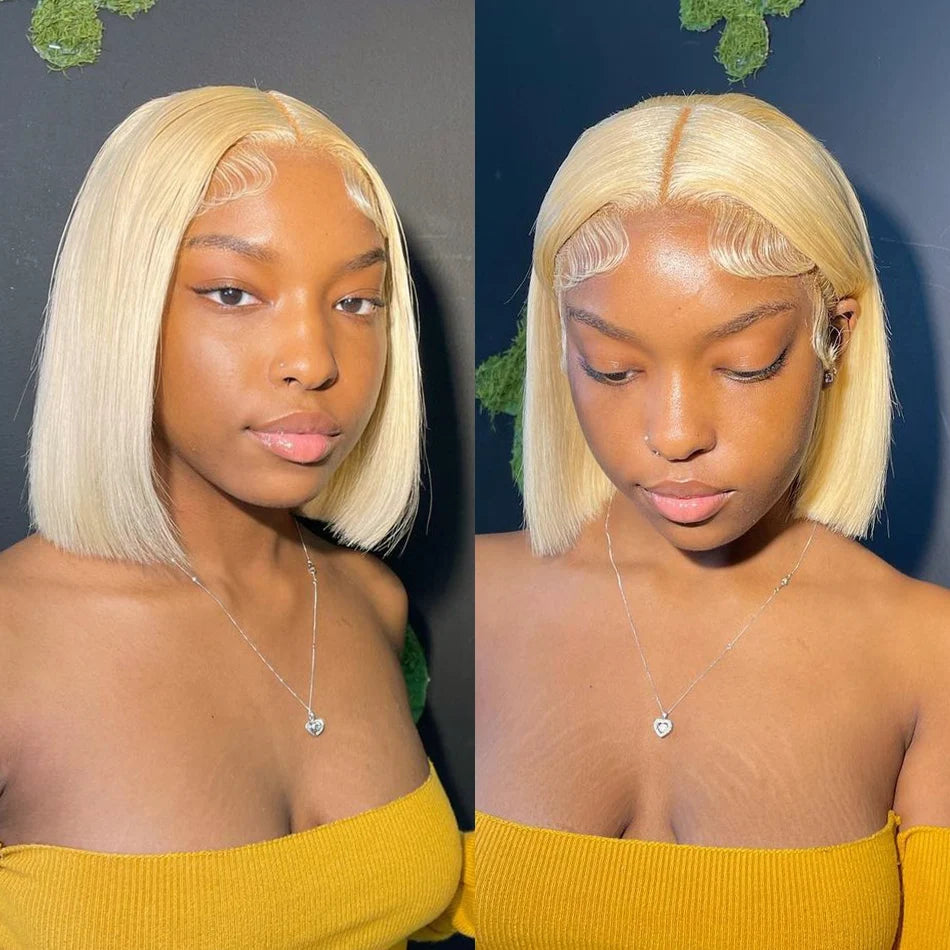 Blonde Bob Closure Wig