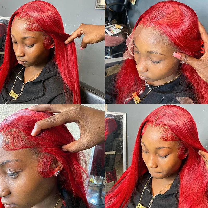 Red Human Hair Wigs