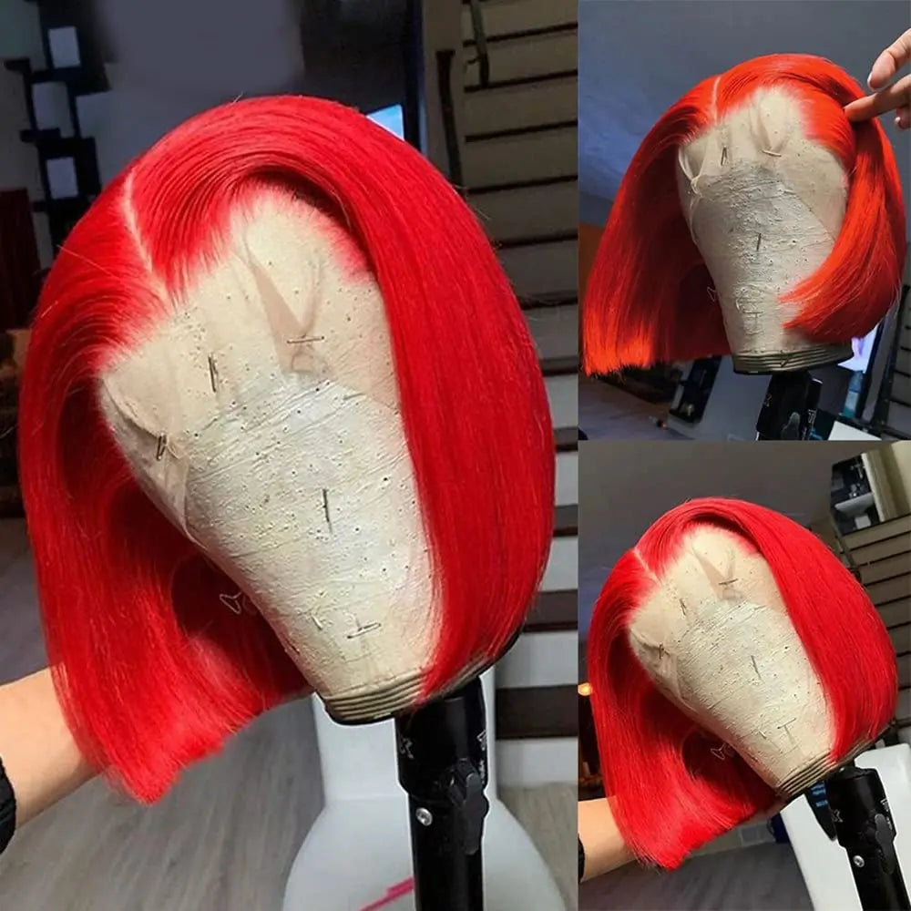 Glueless Red Bob Wig