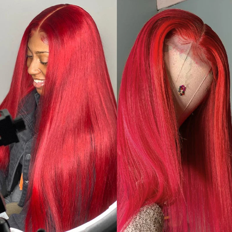 Red Human Hair Wigs