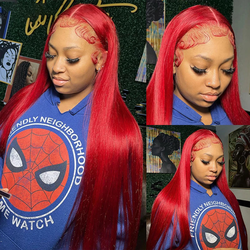 Red Human Hair Wigs