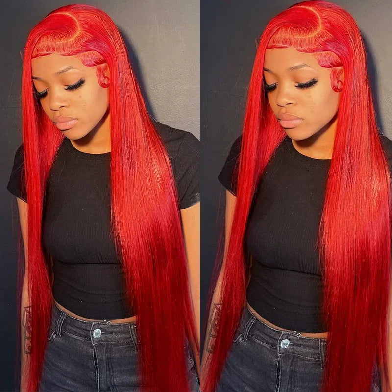 Red Human Hair Wigs