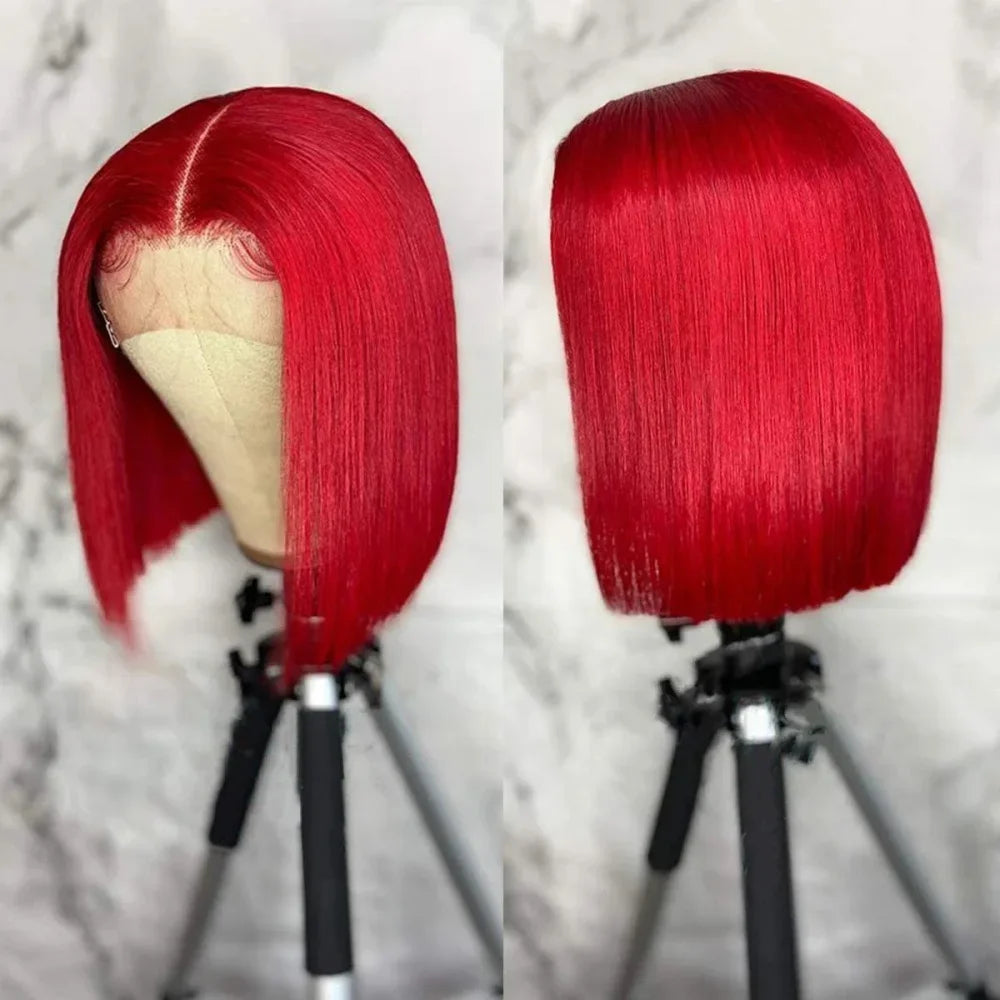 Glueless Red Bob Wig