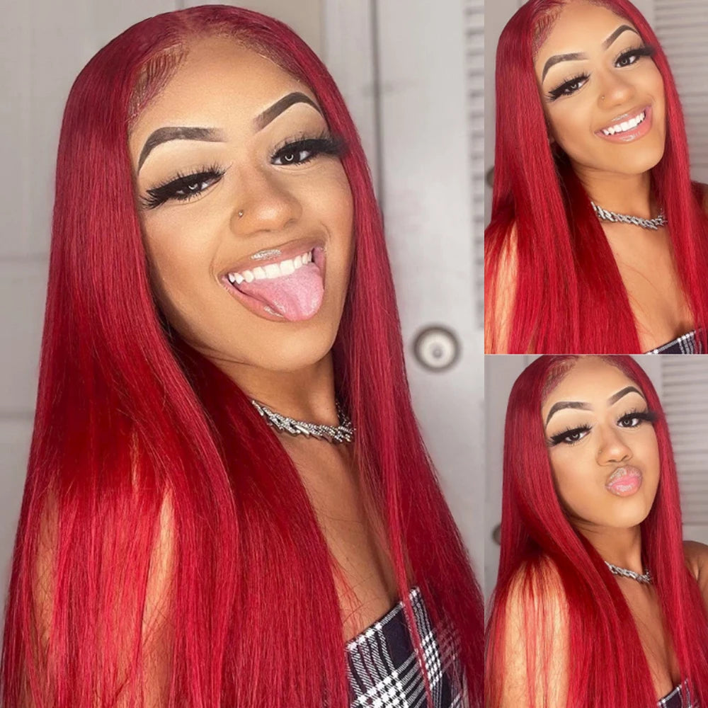 Red Human Hair Wigs